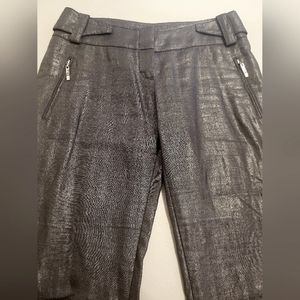 Christian Dior Linen Pants. Pewter Metallic Grey. Runway 2004. Size 6